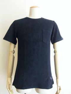 クルーネック 半袖パイルTシャツ (NAVY)   RS/TC442-581501