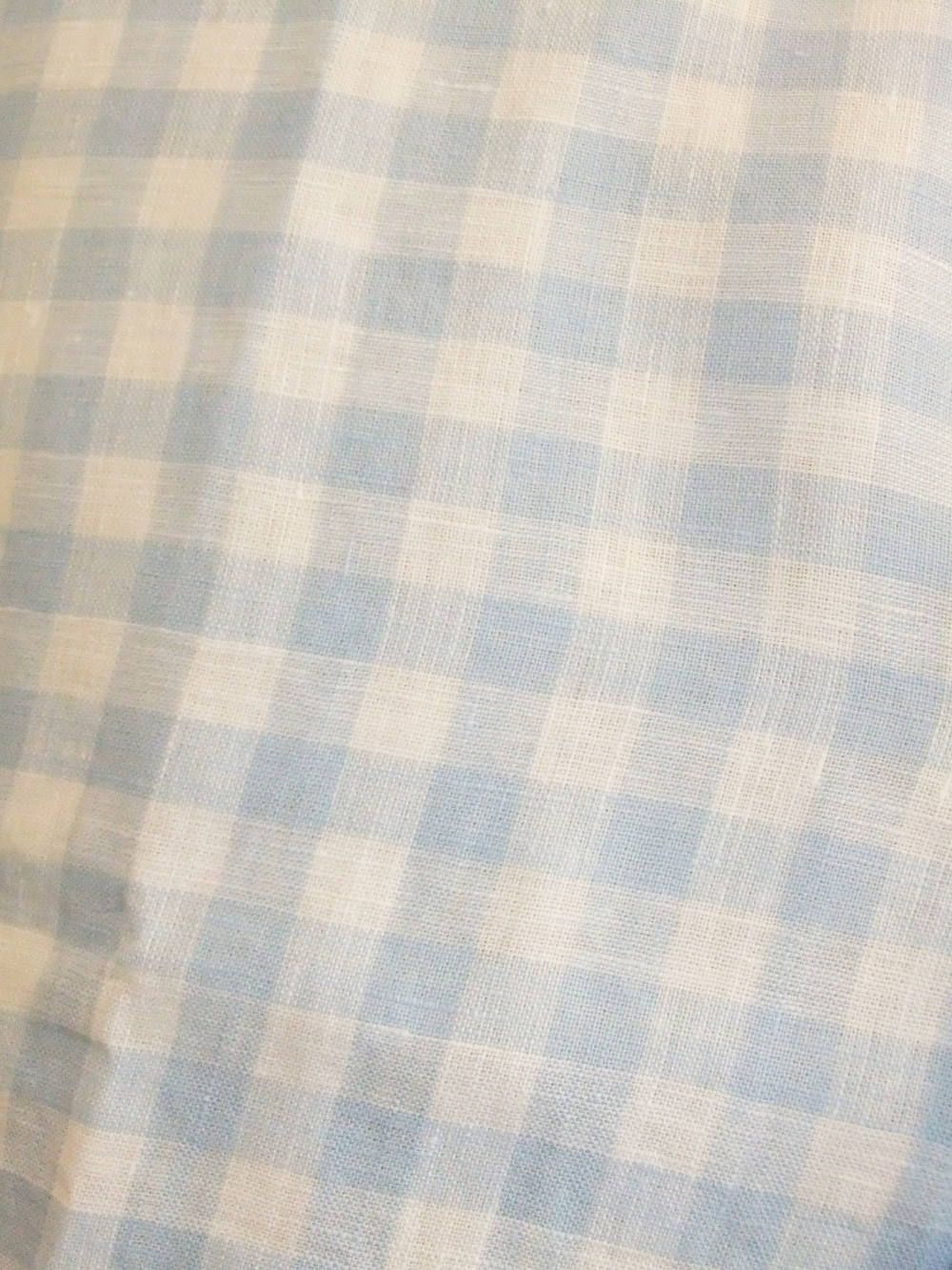ギンガムチェック リネン シャツ (BLUE)   8G86530V84