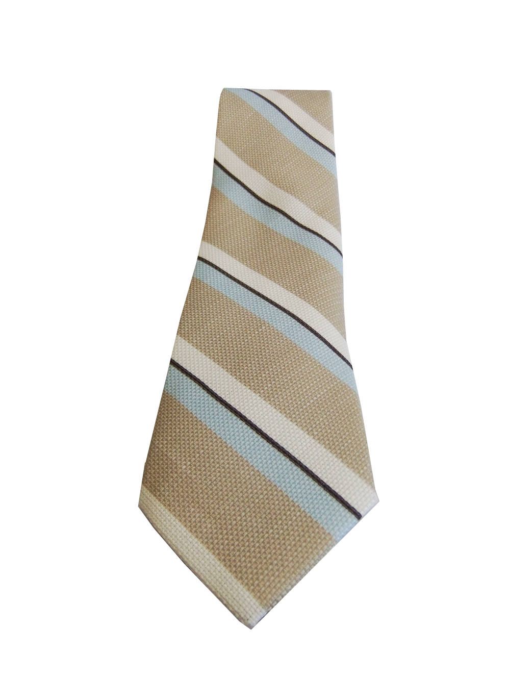 レジメンタル シルク/リネン (BEIGE) T4718
