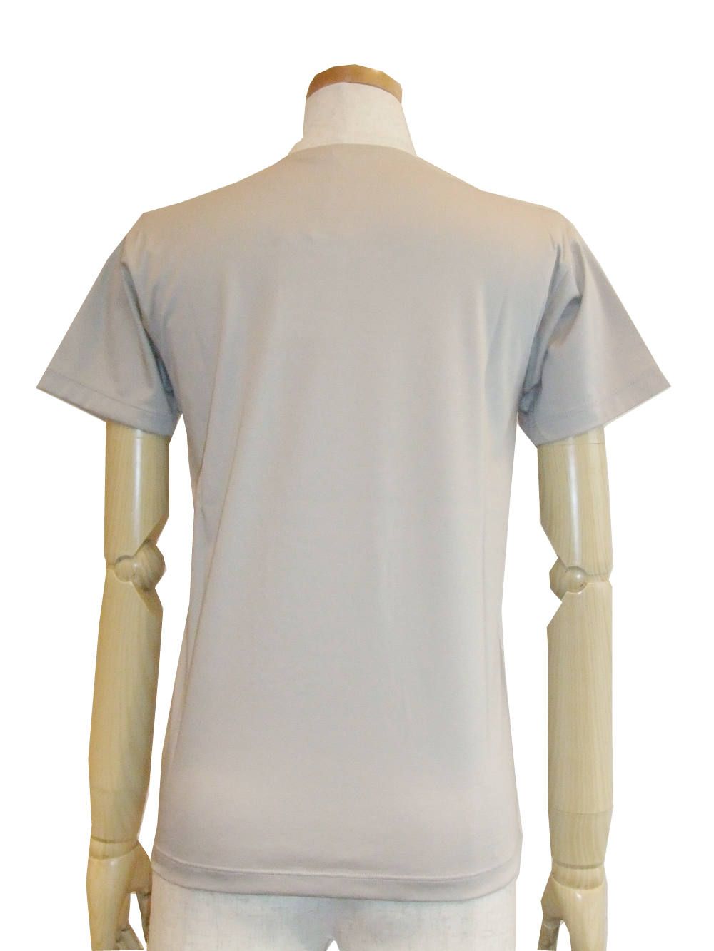 半袖 クルーネック コットン Tシャツ (グレージュ)