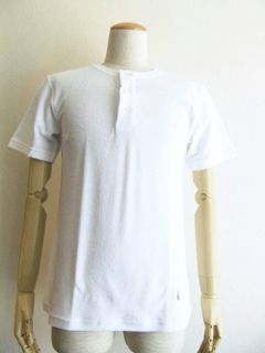 ヘンリーネック 半袖パイルTシャツ (WHITE)   RS/TC441J-581501