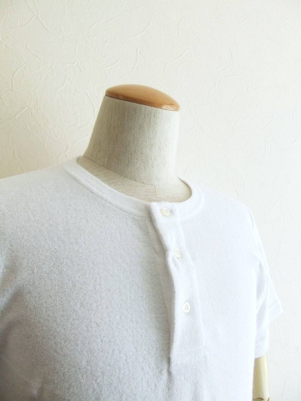 ヘンリーネック 半袖パイルTシャツ (WHITE)   RS/TC441J-581501