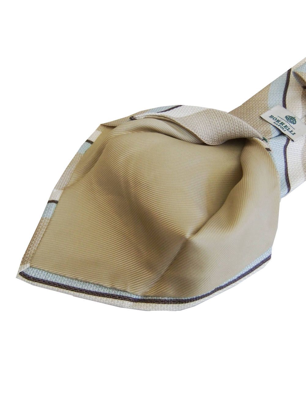 レジメンタル シルク/リネン (BEIGE) T4718