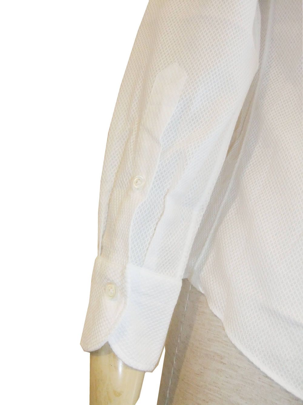 コットン メッシュ シャツ (WHITE)  8G17830V84