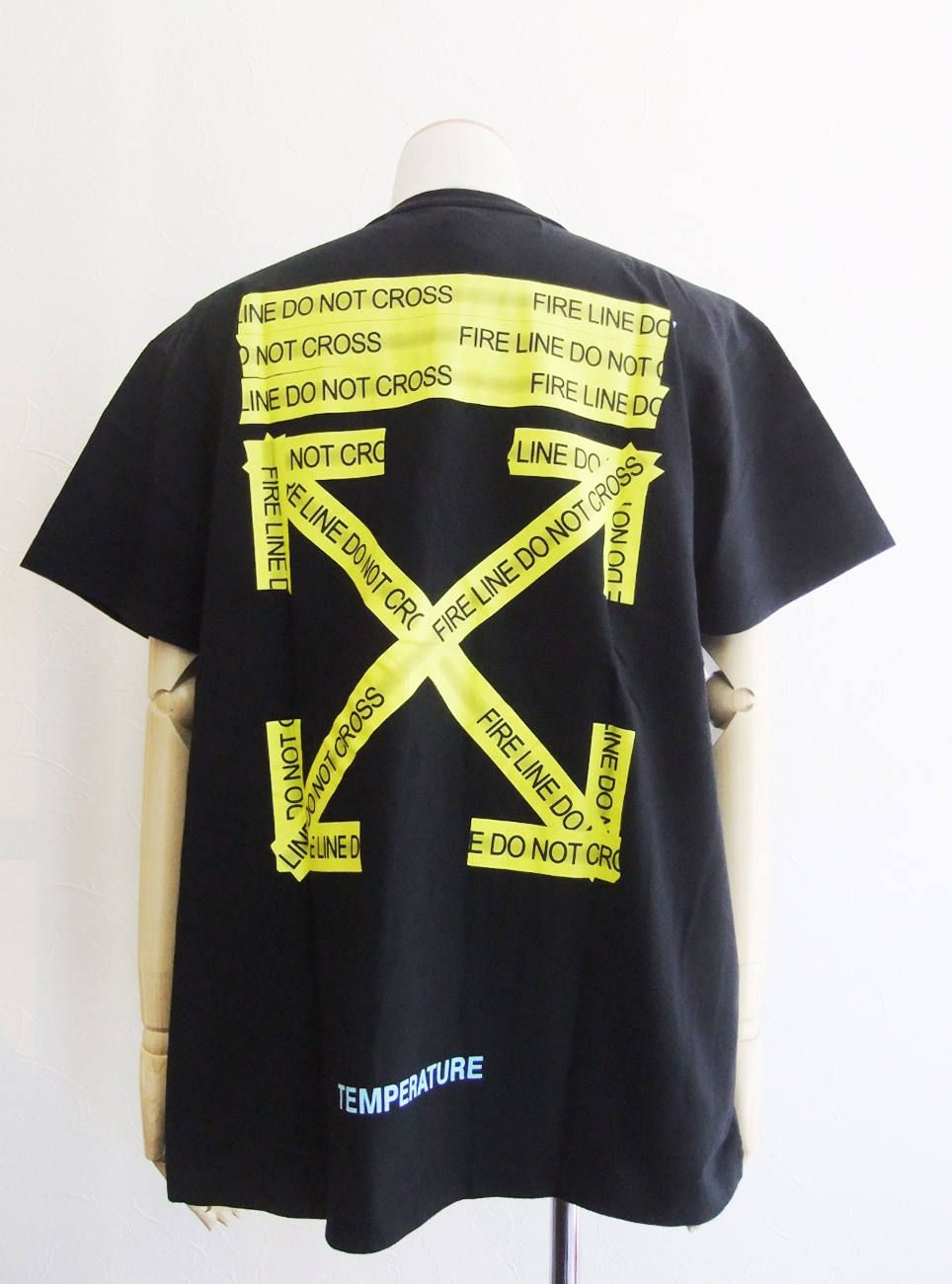 XL OFF-WHITE FIRETAPE TEE Tシャツ