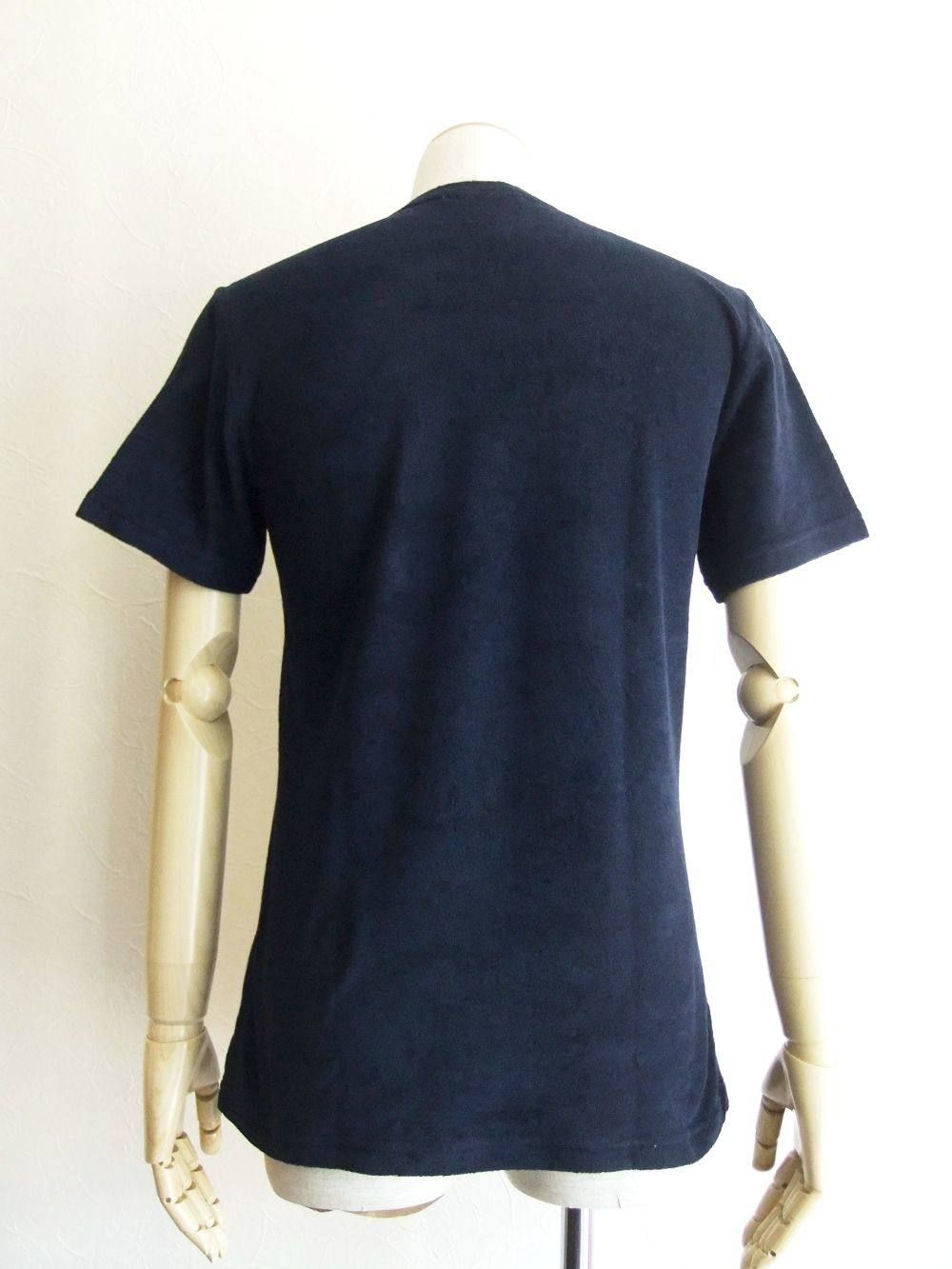 クルーネック 半袖パイルTシャツ (NAVY)   RS/TC442-581501