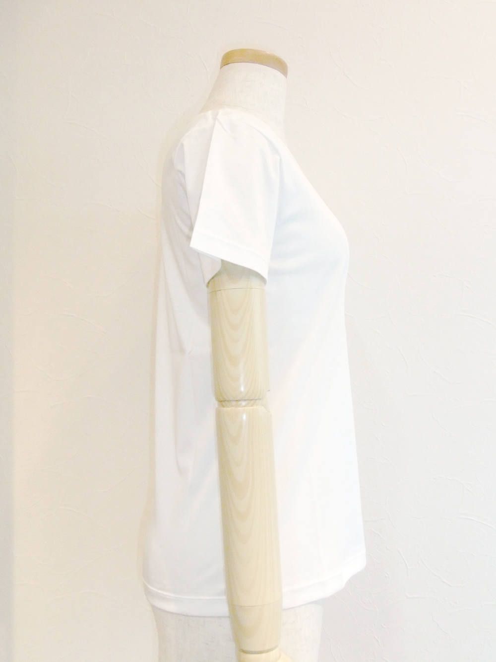 半袖 クルーネック コットン Tシャツ (ホワイト)