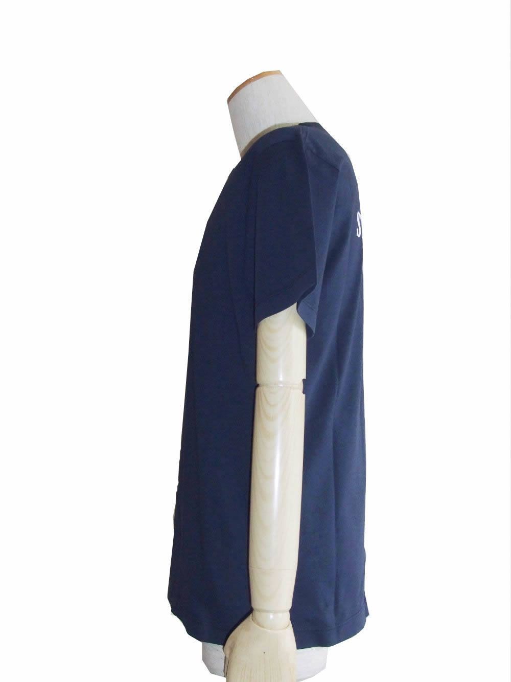 INSTITUTIONAL プリント クルーネック Tシャツ (NAVY)  68152NS93