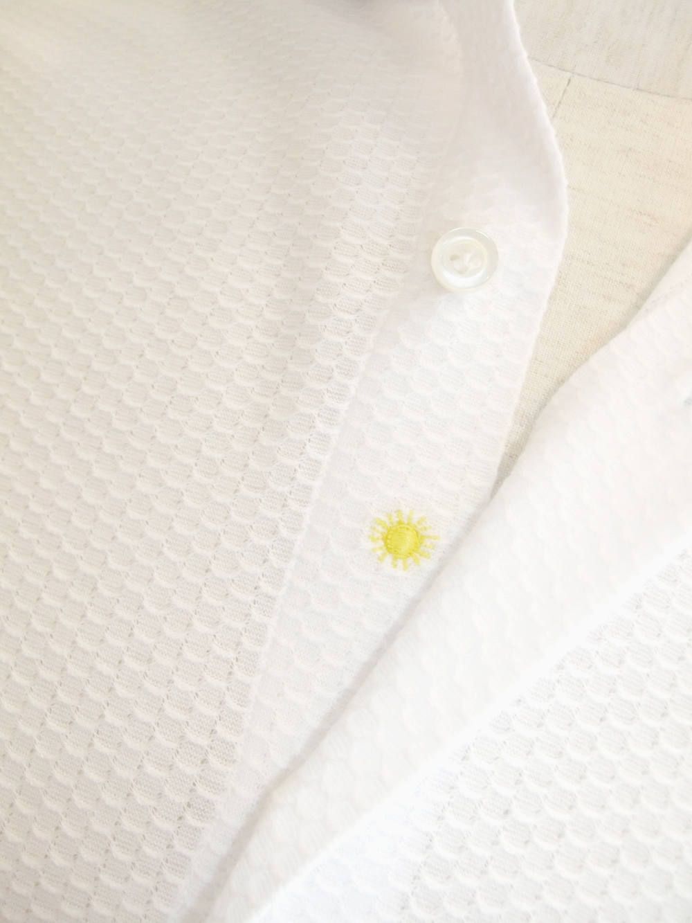 ジャージー ワッフル シャツ (WHITE)  8G18630V84