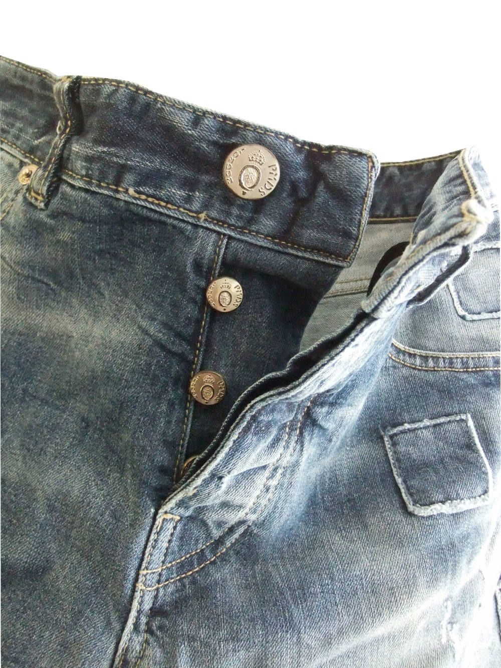 パッチワーク ダメージ デニム BARRET  T-303 L33F