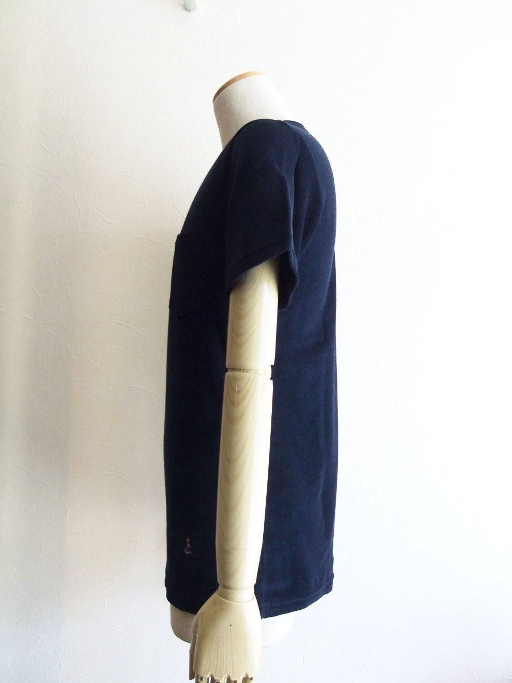 クルーネック 半袖パイルTシャツ (NAVY)   RS/TC442-581501