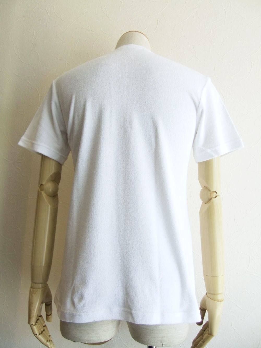 ヘンリーネック 半袖パイルTシャツ (WHITE)   RS/TC441J-581501