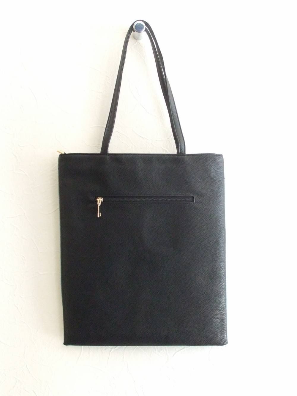 キラキラ スマイリー トートバッグ (BLACK) AC82-016