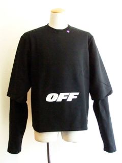 WING OFF DOUBLE SLEEVE TEE ( レイヤード スウェットシャツ ) AB022E1840-5003/1001