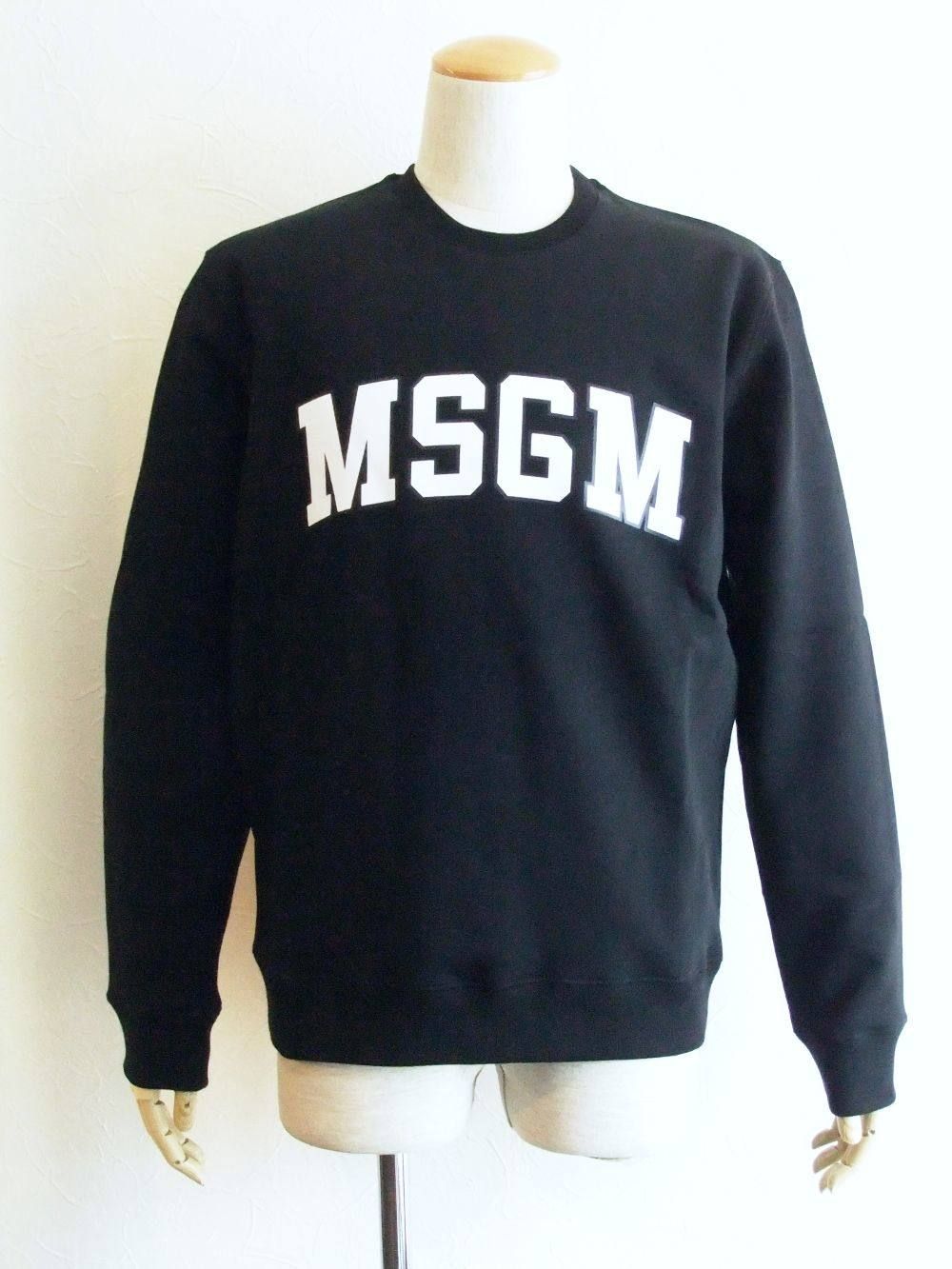 MSGM - ロゴプリント スウェットトレーナー (BLACK) MM178-184799