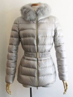【LADIES】 フォックスファー  ダウン ジャケット ウェストベルト付き CLAUDIA