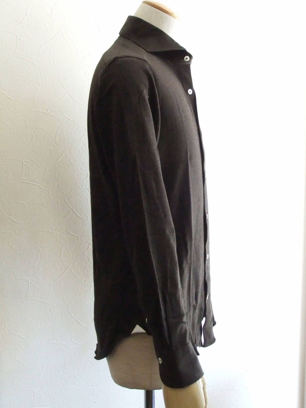 コットンジャージー シャツ (BROWN) 9G19100L84