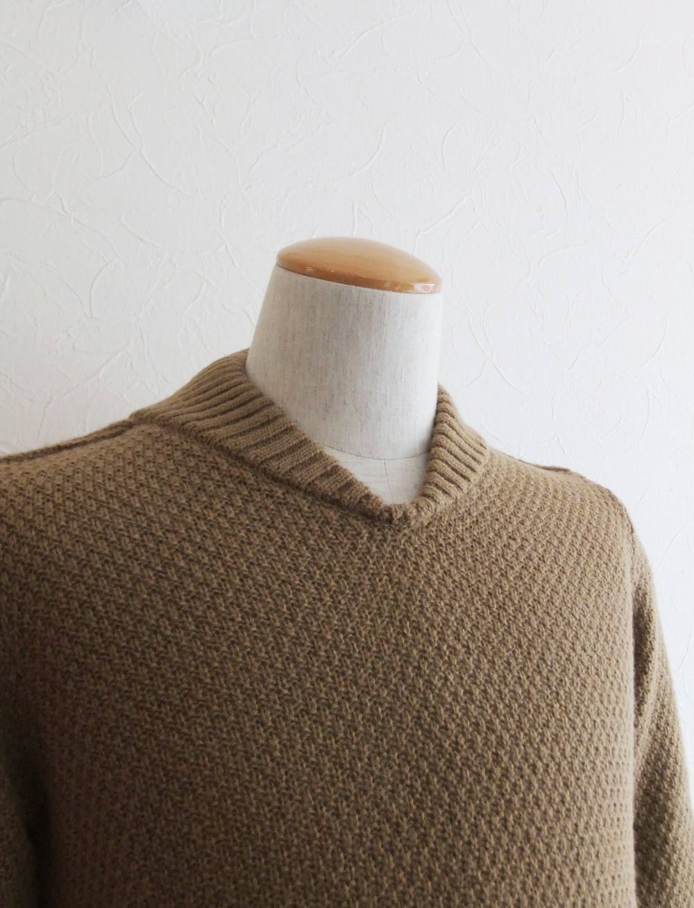 ショールカラーV-NECK ニット(BEIGE) 9NV0615