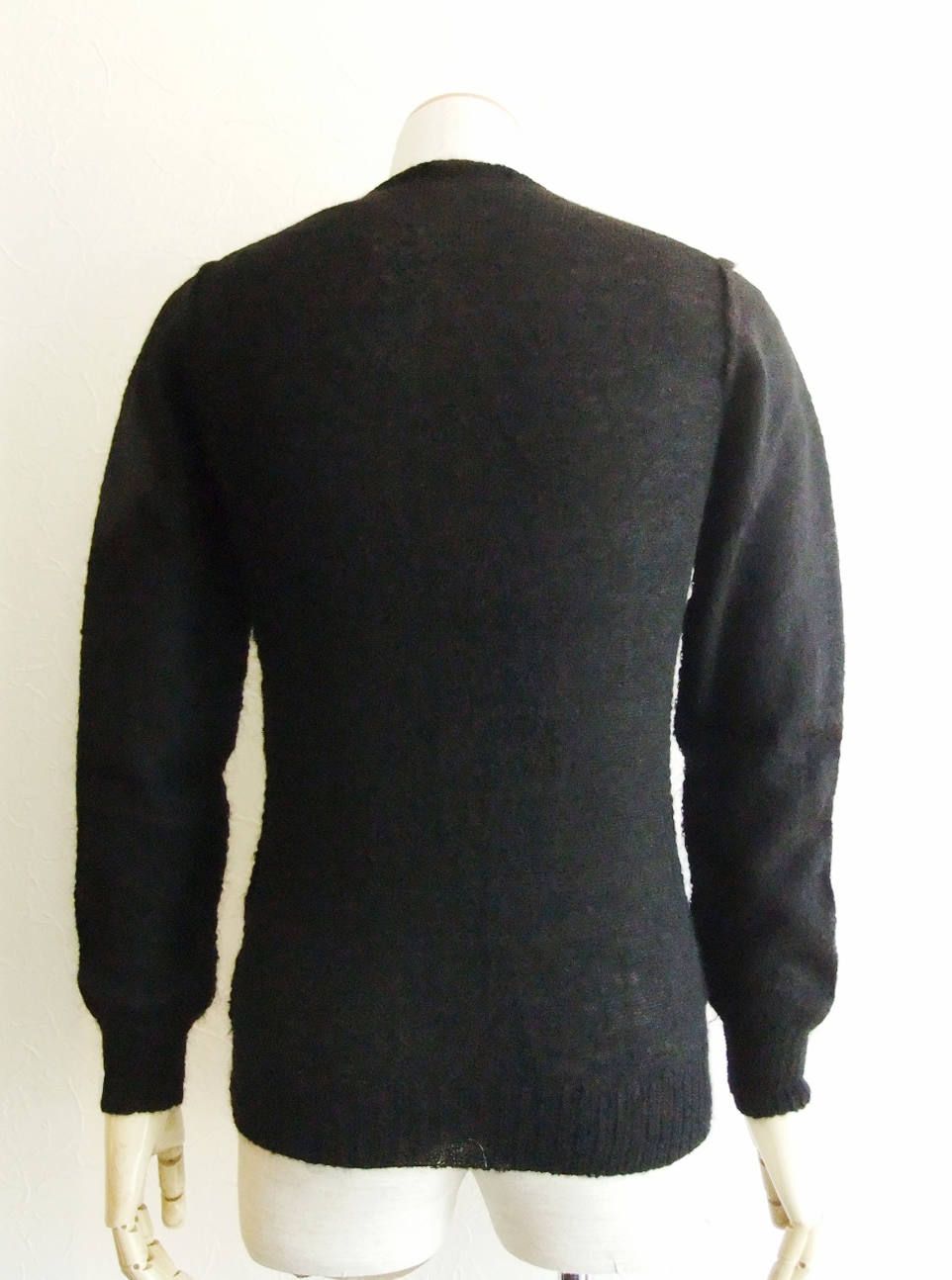 モヘア クルーネックセーター (BLACK)