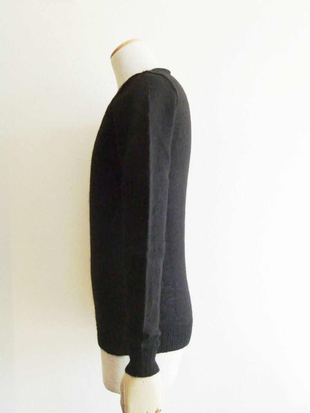 モヘア クルーネックセーター (BLACK)