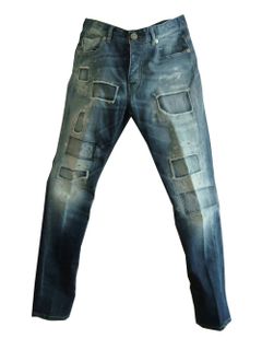 パッチワーク ダメージ デニム BARRET