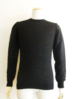 モヘア クルーネックセーター (BLACK)