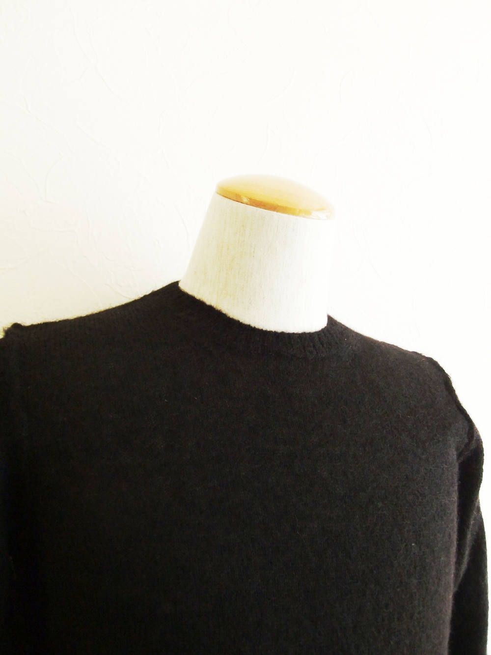 モヘア クルーネックセーター (BLACK)