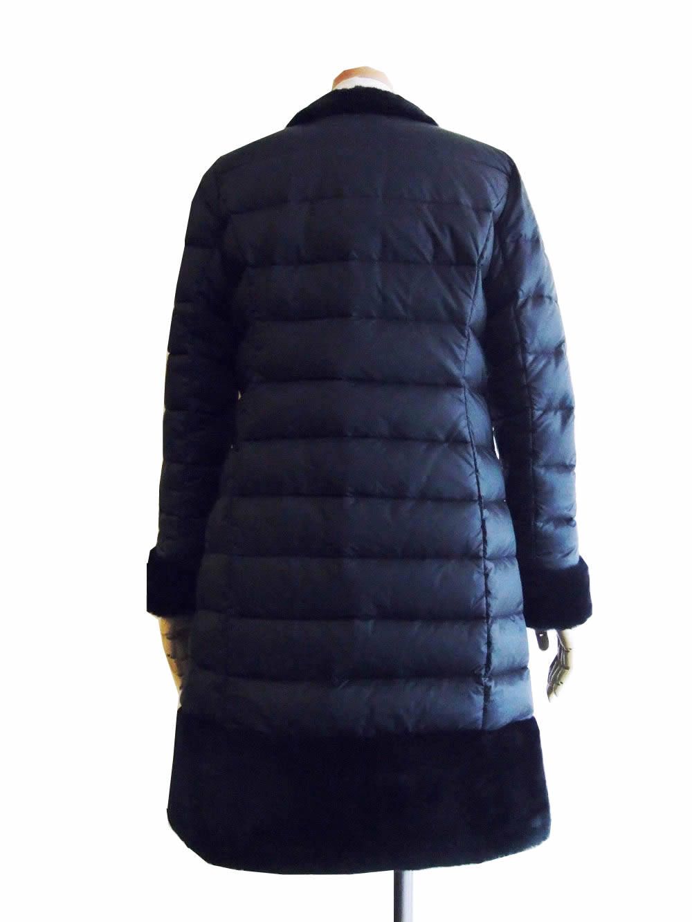ムートンダウン ノーカラー コート  LUCREZIA   (42 size)