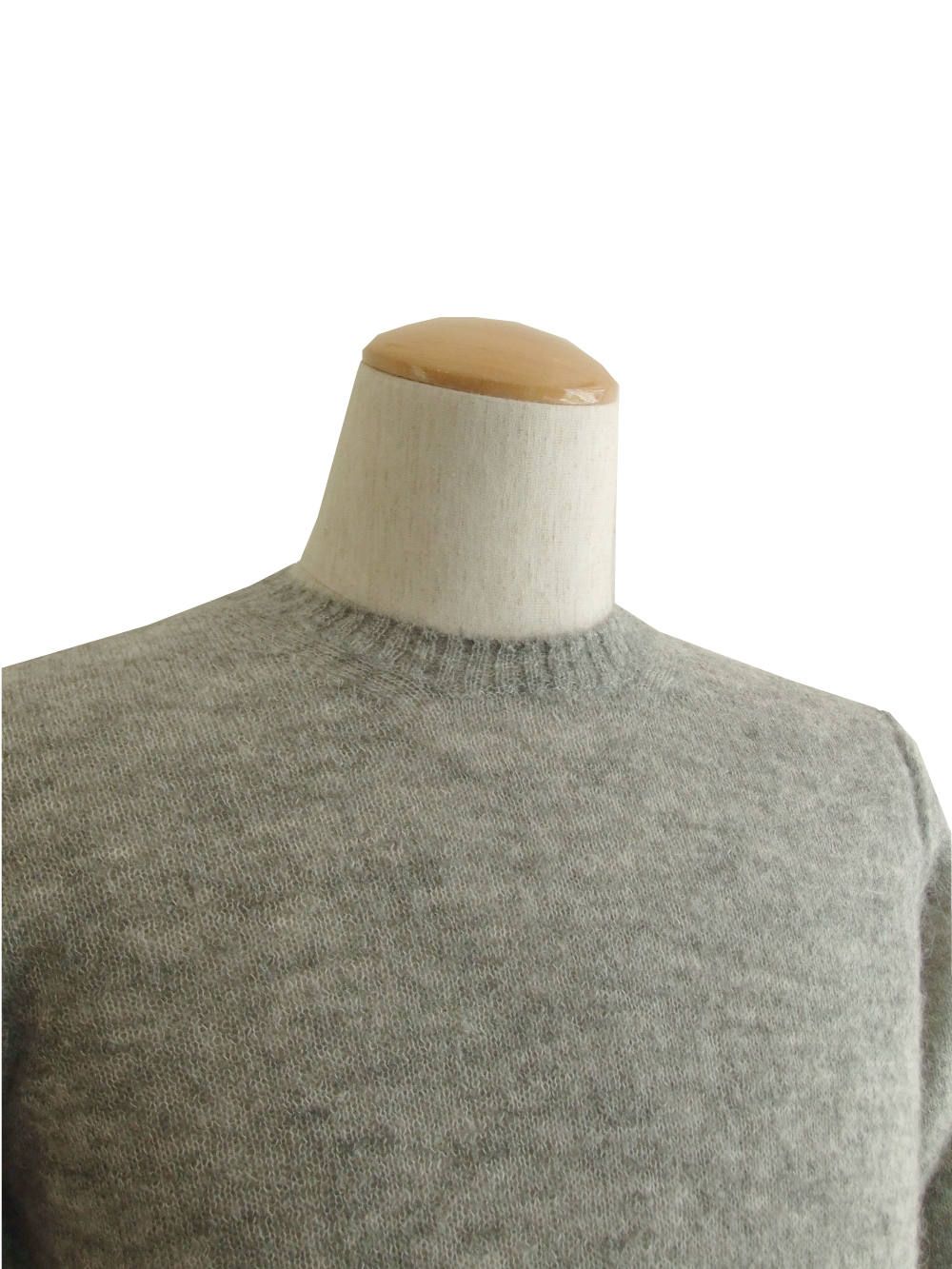 モヘア クルーネックセーター (GRAY)