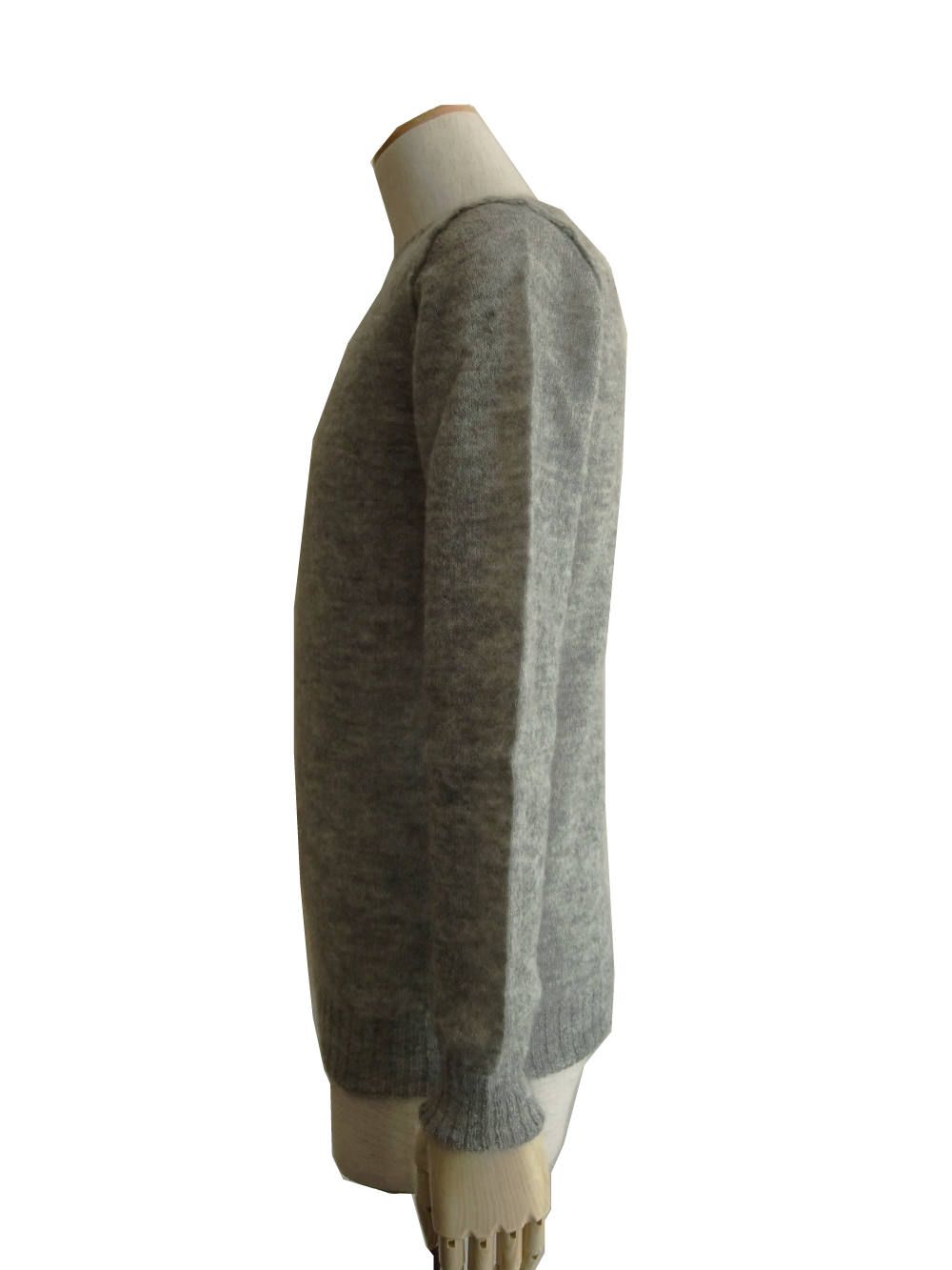 モヘア クルーネックセーター (GRAY)