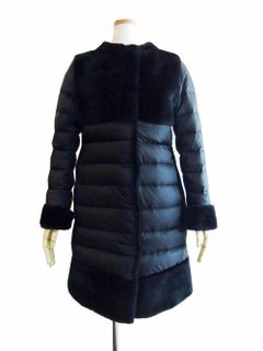 ムートンダウン ノーカラー コート  LUCREZIA   (42 size)