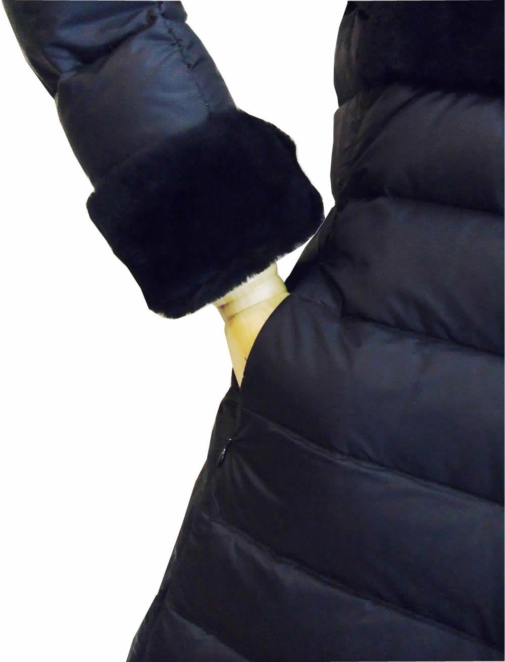 ムートンダウン ノーカラー コート  LUCREZIA   (42 size)