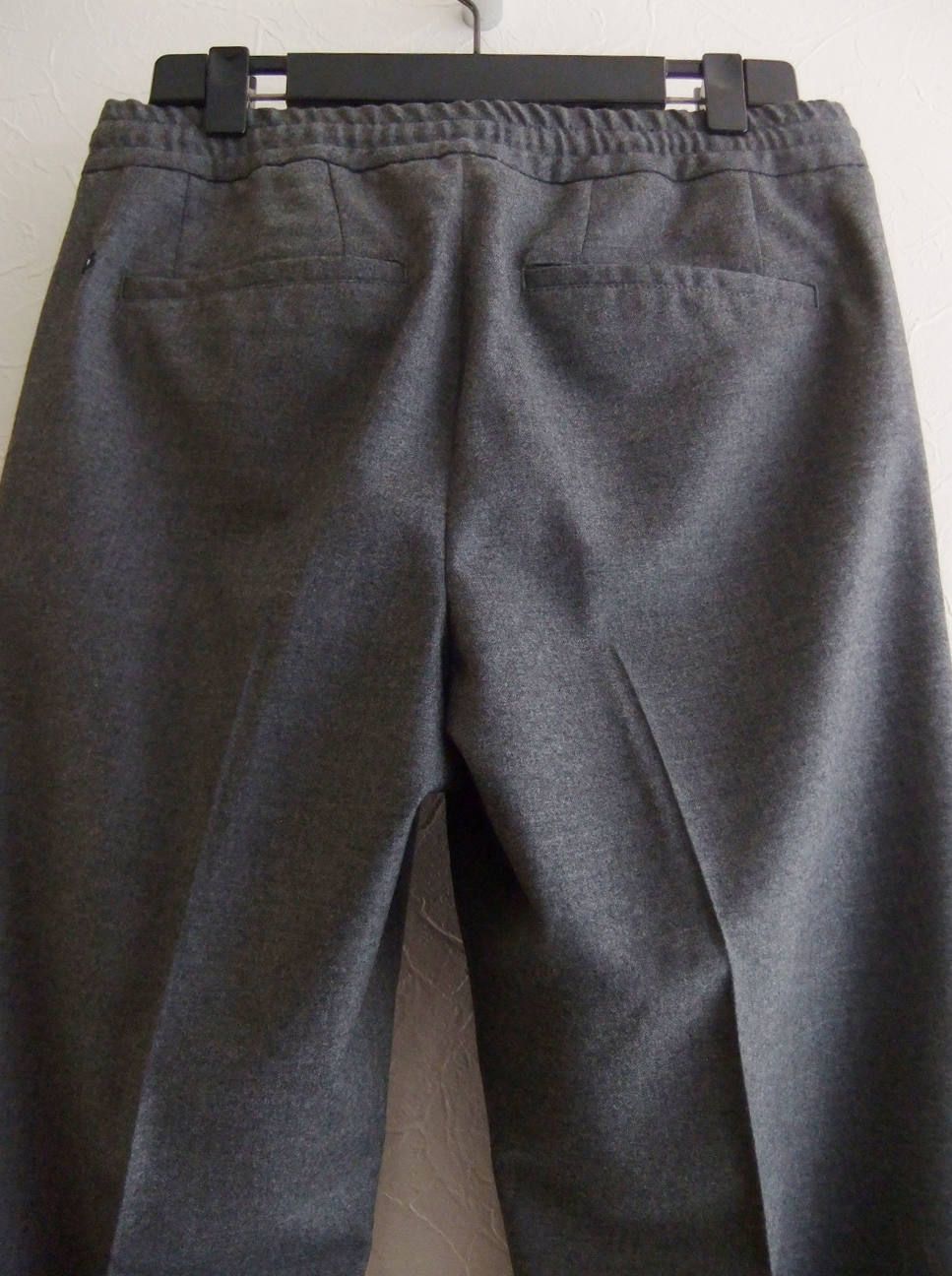 1プリーツテーパード ウールパンツ(GRAY)