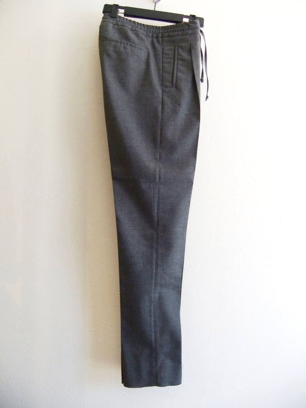 1プリーツテーパード ウールパンツ(GRAY)