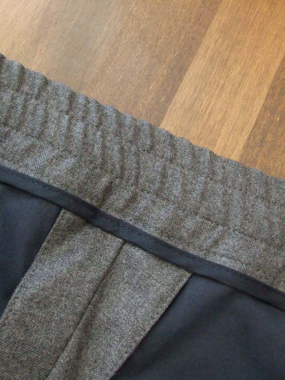 1プリーツテーパード ウールパンツ(GRAY)