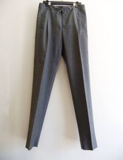 1プリーツテーパード ウールパンツ(GRAY)