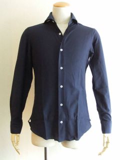 コットンジャージー シャツ (NAVY) 9G19100L84