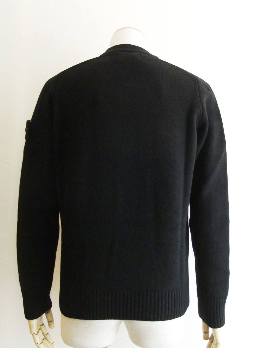 ラムウール Vネックニット(BLACK)   551A3