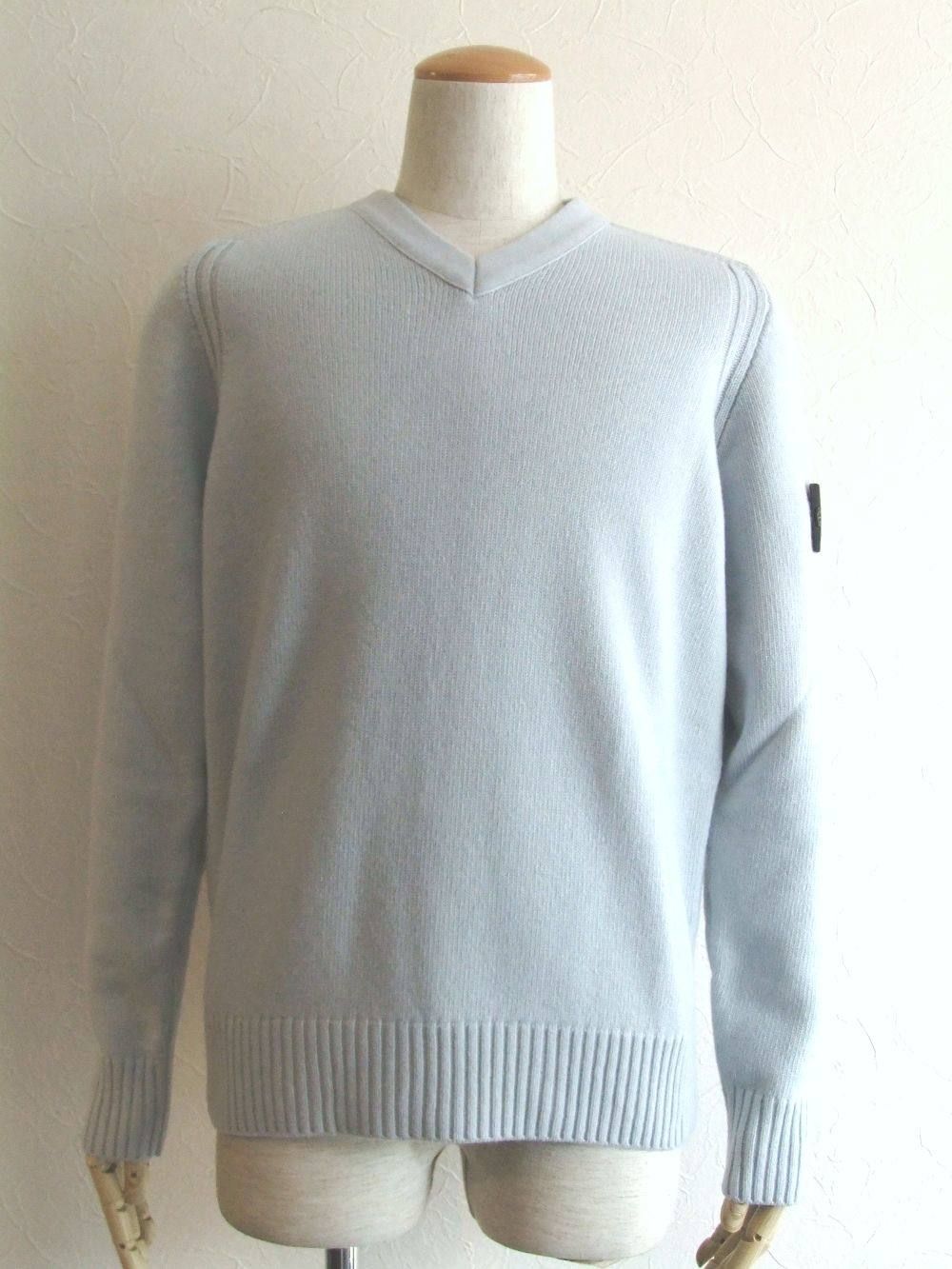 ラムウール Vネックニット(L.GRAY)   551A3