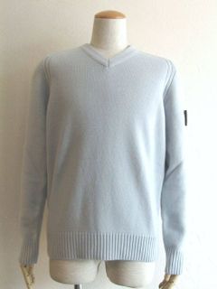 ラムウール Vネックニット(L.GRAY)   551A3