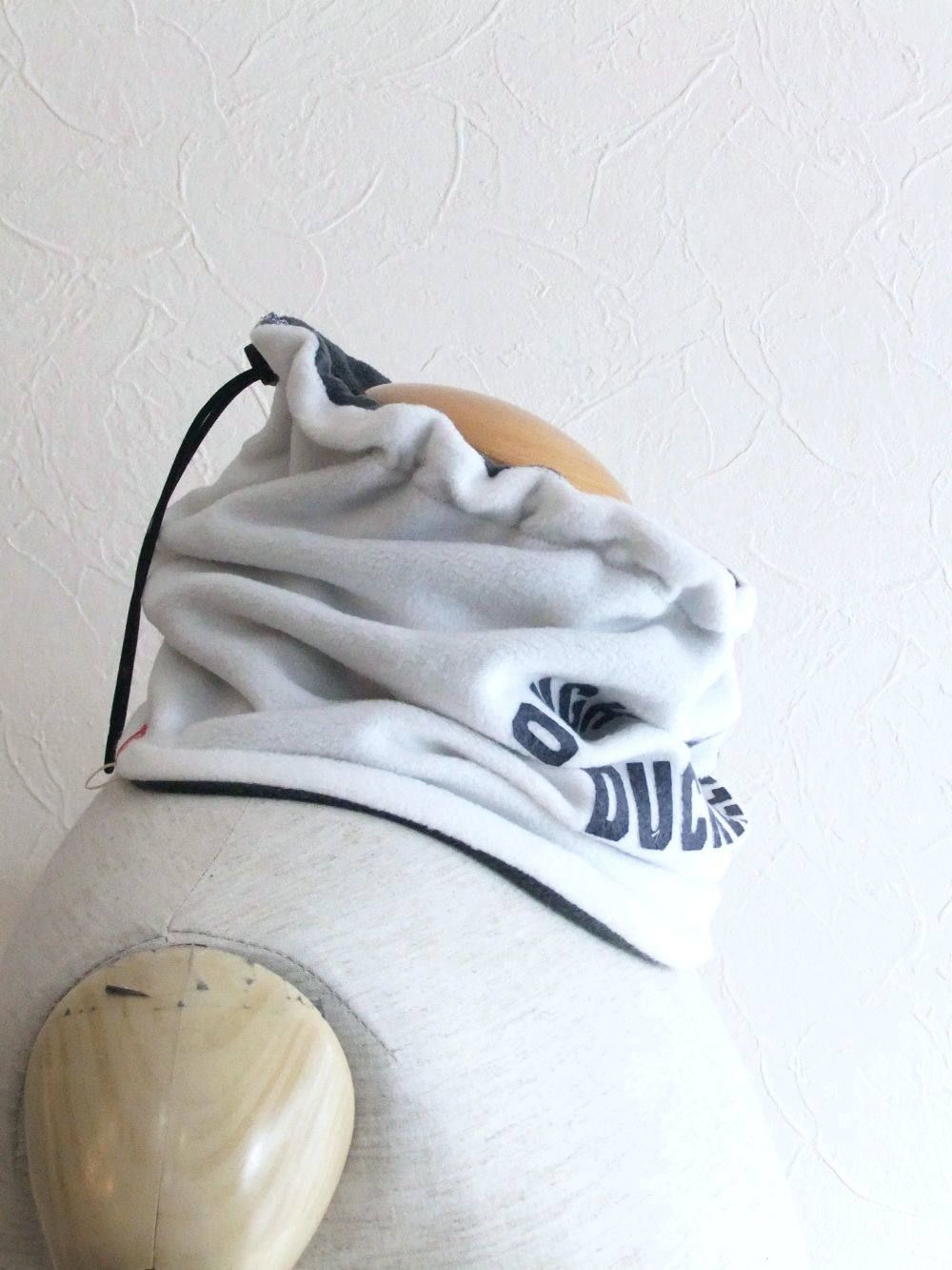 Duckbills Neck Warmer (WHITE/GRAY)  フリース リバーシブル ネックウォーマー