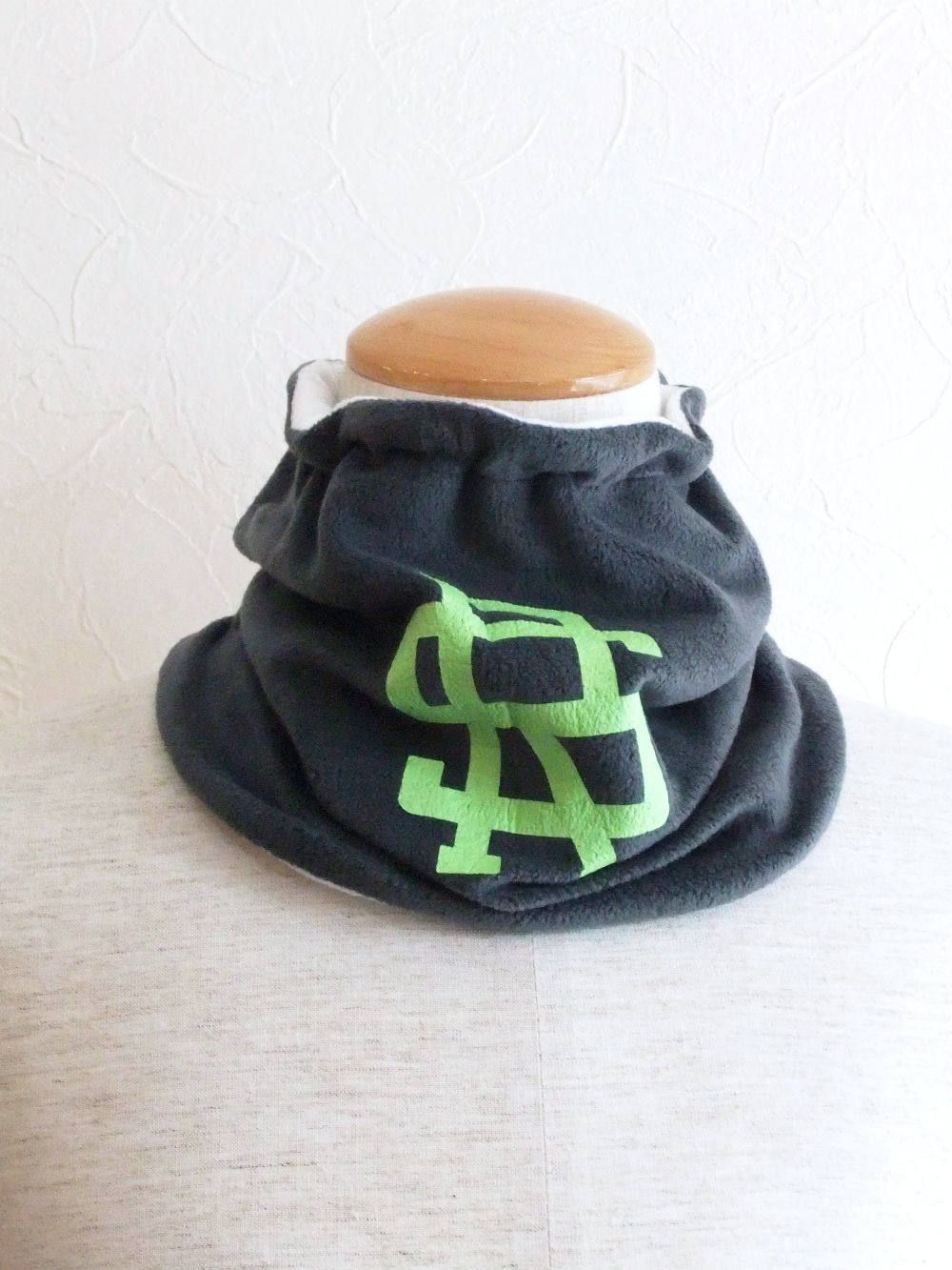 Duckbills Neck Warmer (WHITE/GRAY)  フリース リバーシブル ネックウォーマー