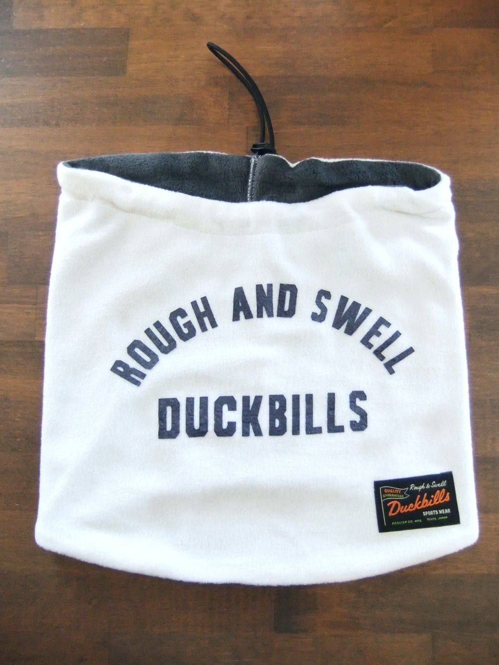Duckbills Neck Warmer (WHITE/GRAY)  フリース リバーシブル ネックウォーマー