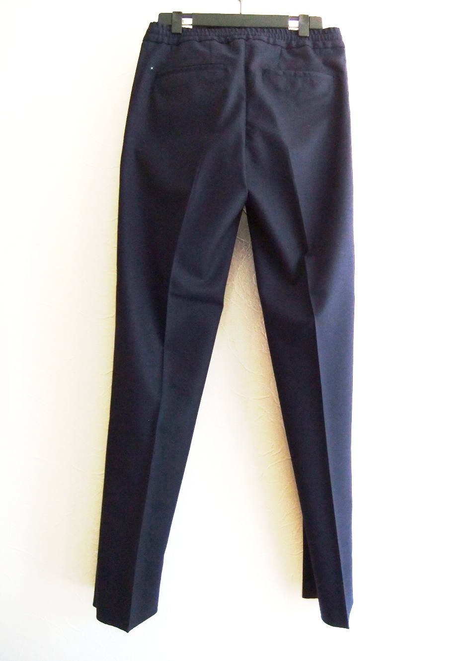 1プリーツテーパード ウールパンツ(NAVY)