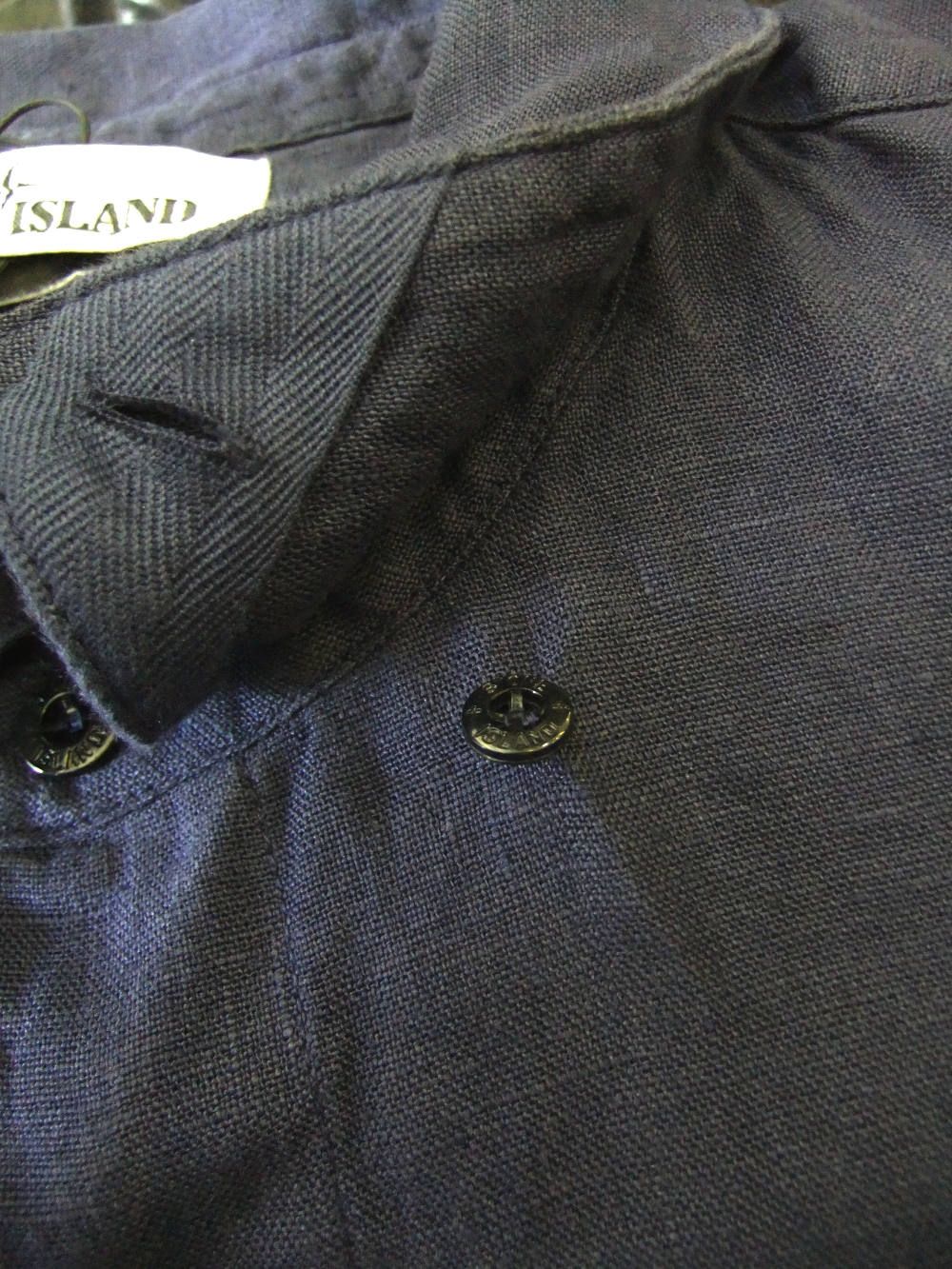 FISSATO DYE TREATMENT リネンガーメントダイ シャツ (NAVY) 701511501