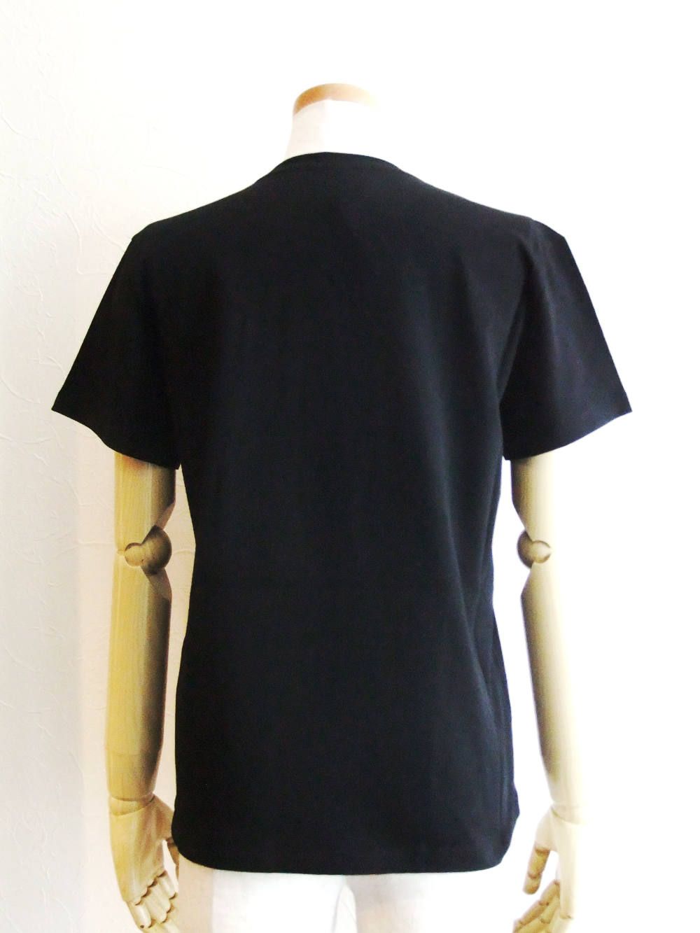 《LADIES》 手描き ロゴプリント コットン T-シャツ (ブラック)  MDM60-195298