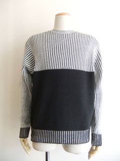バイカラークルーネックセーター 7015508D1