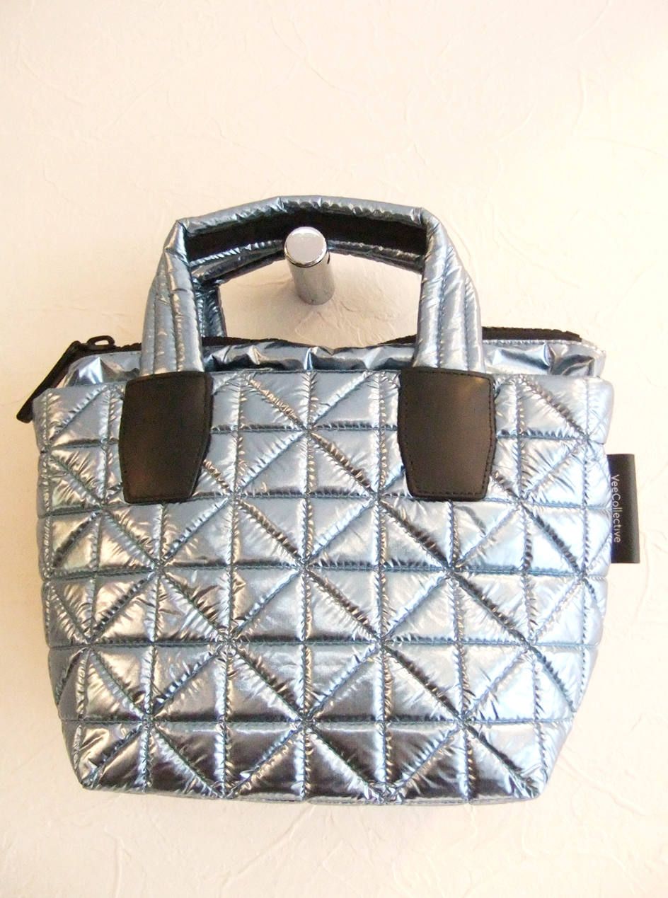 VEE TOTE 2WAY ミニ トートバッグ  (ブルー メタリック)