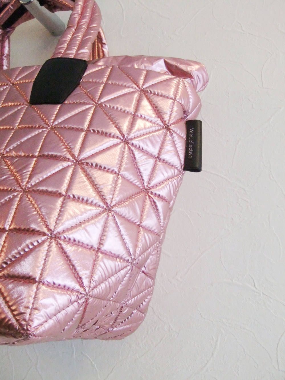 VEE TOTE 2WAY スモール トートバッグ  (ピンク メタリック)