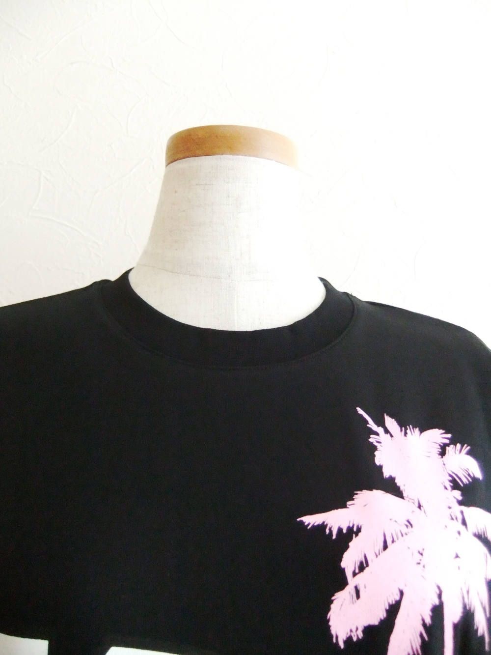 MSGM - 《LADIES》 ロゴプリント + ヤシの木プリント コットン T